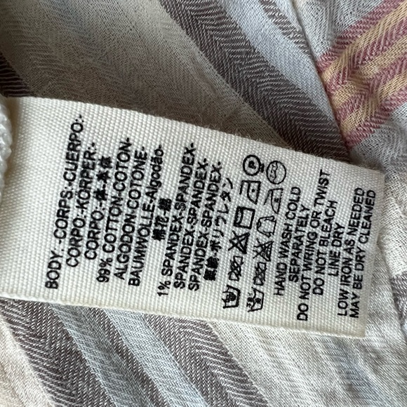 Free people Blair pull on stripe, wide leg, pant Ivory size xs - Picture 13 of 14